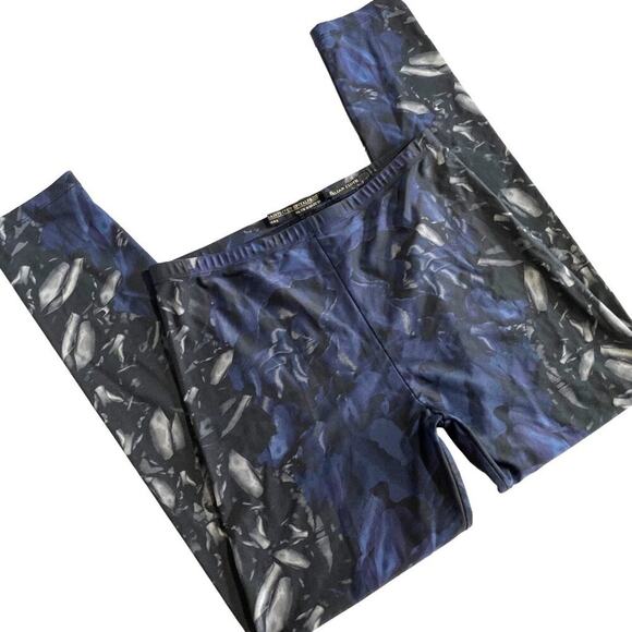 Allsaints Leggings Womens 6 Opium True Cobalt Blue and Black - Picture 2 of 11